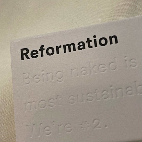 Reformation Derek Short Sleeve White Midi Dress Size 12 New - Picture 9 of 9